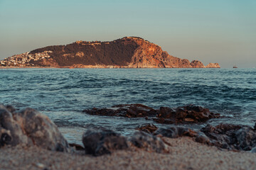 Riwiera Turecka, plaża nad Morzem Śródziemnym.