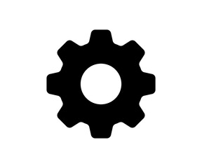 Settings icon. Gear icon. Vector simple black gear, cog, settings illustration.