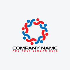 business partnership meeting logo design vector