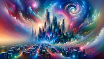 Futuristic Fantasy Cityscape
