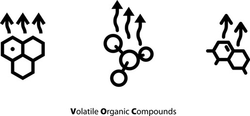 Volatile Organic Compounds icon, voc icon , vector illustration - obrazy, fototapety, plakaty