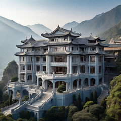 Obraz premium A gorgeous Chinese style high rise villa