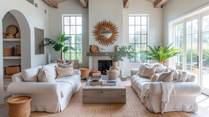 Eclectic Living Room Elegance.Stylish Interior Retreat