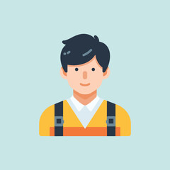 Illustration of a policeman construction worker