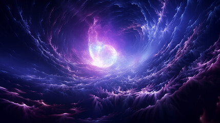 Nebular Whirlpool Encircling a Bright Celestial Object