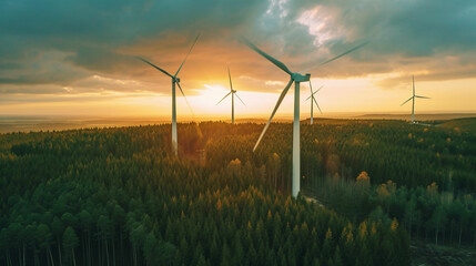 Breezy Power: The Elegance of a Wind Turbine in Action – Ideal for Showcasing the Future of Eco-Friendly Energy Solutions.