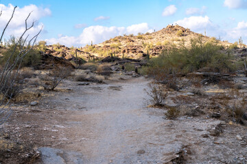The Mormon and Hidden Valley trail at South Mountain Park near Phoenix Arizona