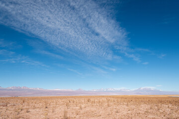 El horizonte del desierto de Atacama, Chile