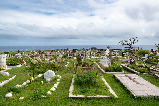 Cementerio de Rapa Nui, Isla de Pascua, Chile