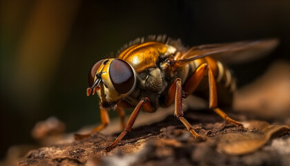 closeup of a Horsefly - Tabanidae, blurred background