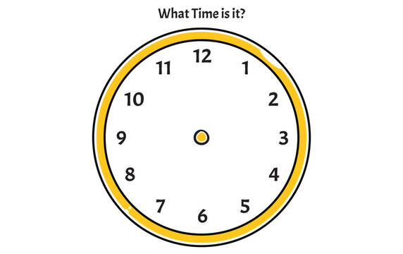 What time is it? Printable English, Educational exercises for kids.