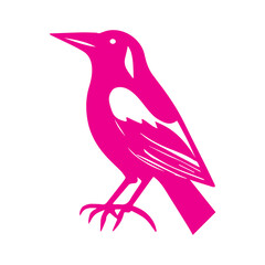 Simple cartoon bird line icon
