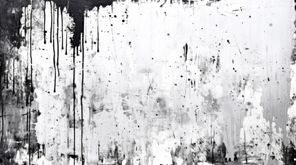 Abstract Grunge Black and White Painting