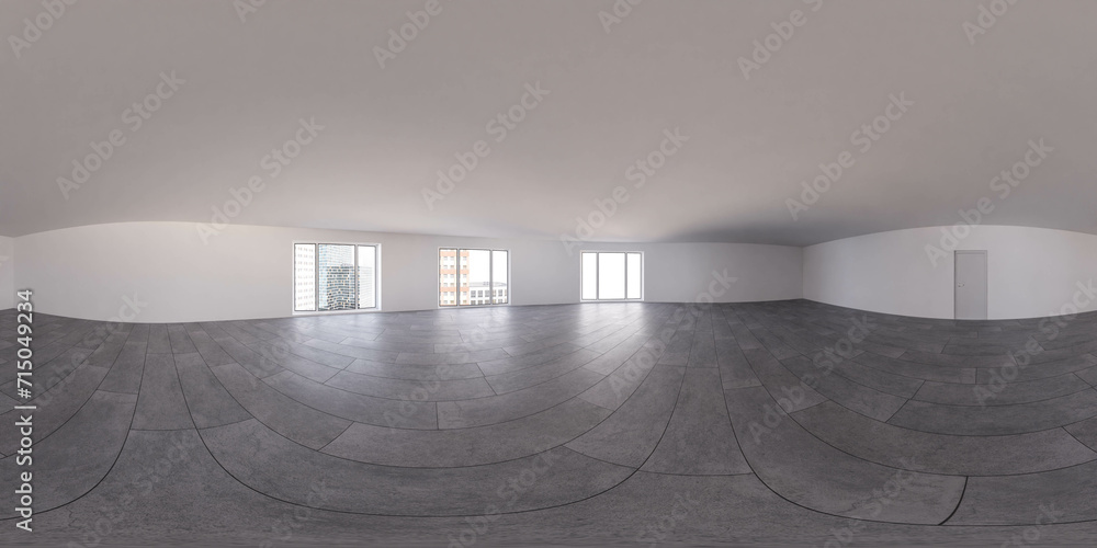 Poster spacious room with a large window for illumination 360 panorama vr environment map