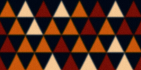 Retro triangle. Grainy background, template for packaging poster covers flyer abstract design. Tone colors 1970, 70s, 1980s, 80s, 1990, 90s. Copy space