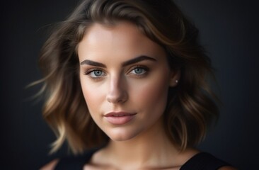 Fototapeta premium Candid photo portrait of a young woman of natural beauty, portrait, close-up, soft natural volumetric cinematic ideal light, chiaroscuro