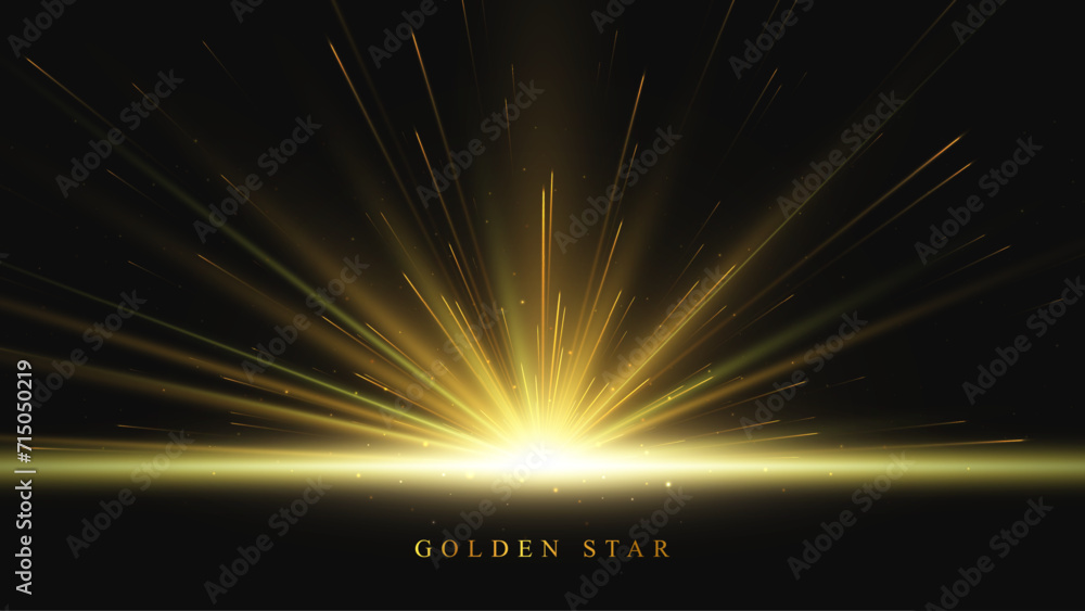 Poster abstract star or sun. explosion effect. fast motion effect. vector background