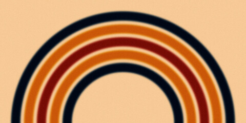 Smooth circle vibrant rainbow background, vintage style. Psychedelic grainy gradient retro template for packaging poster covers flyer abstract design. Tone colors 1970, 70s, 1980s, 80s, 1990, 90s.