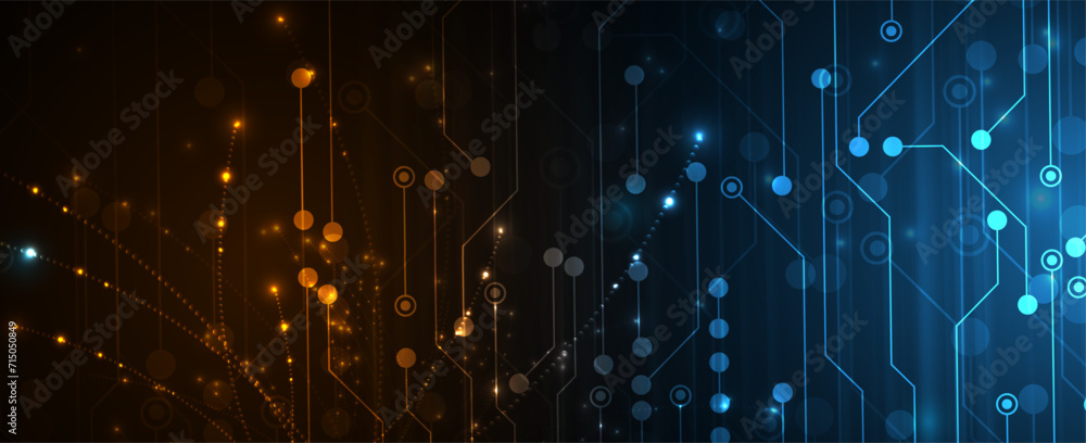 Poster Abstract data background. Futuristic technology style. Elegant digital  background for business cyber presentations.