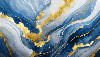 blue and white marble ink painting, a luxurious abstract texture background for banners and design projects