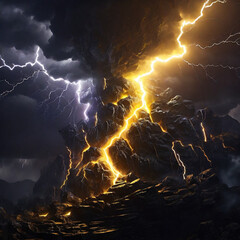 Beautiful thunder lighting art