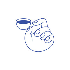 Vector logo design template and graphic elements for advertising, branding, posters and banners, funny cartoon illustrations with smiling character, coffee cup mascot, print and sticker