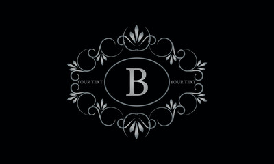 Logo design for hotel, restaurant and others. Monogram design with luxury letter A on dark background