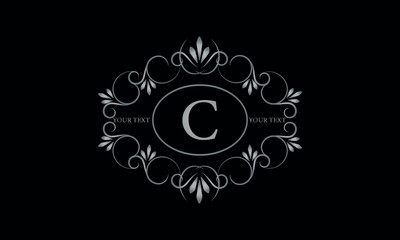 Logo design for hotel, restaurant and others. Monogram design with luxury letter A on dark background