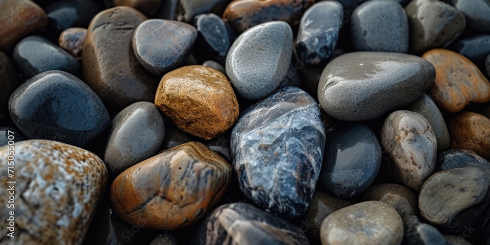Poster a close-up view of a bunch of rocks. perfect for nature or geological-themed projects