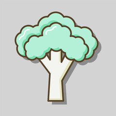 Broccoli isolated vector icon. Vegetable sign