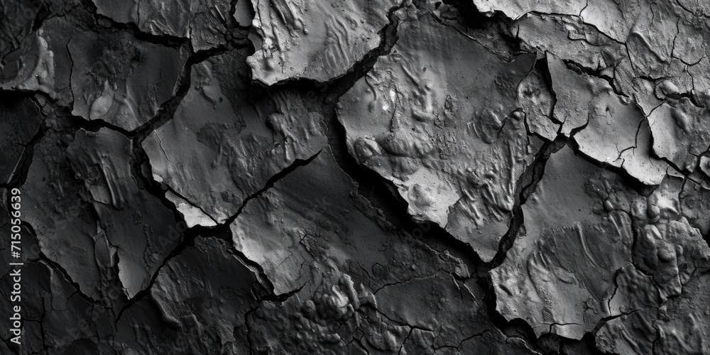 Poster a close-up black and white photo of tree bark. can be used as a background or texture in design proj