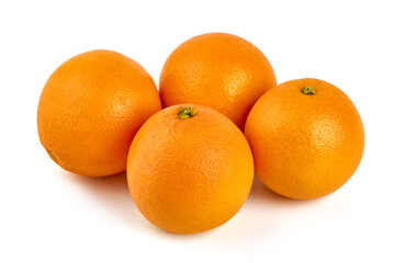 Oranges, isolated on white background.