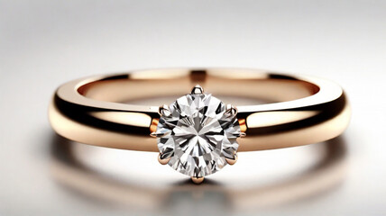 Beautiful luxurious diamond wedding ring, close up
