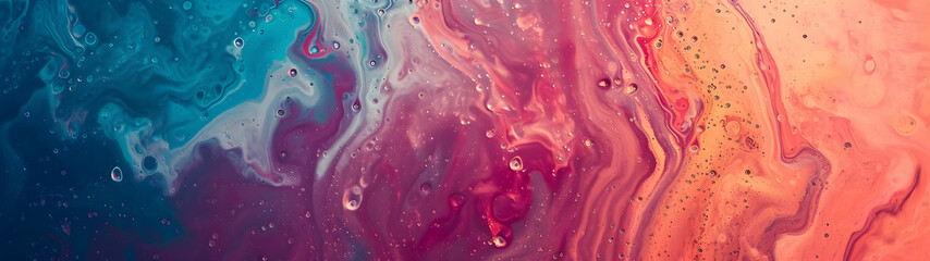 Close Up of Vivid Liquid Artwork