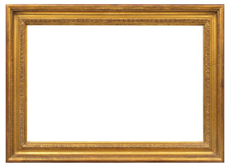 Old picture frame in PNG format on a transparent background.
