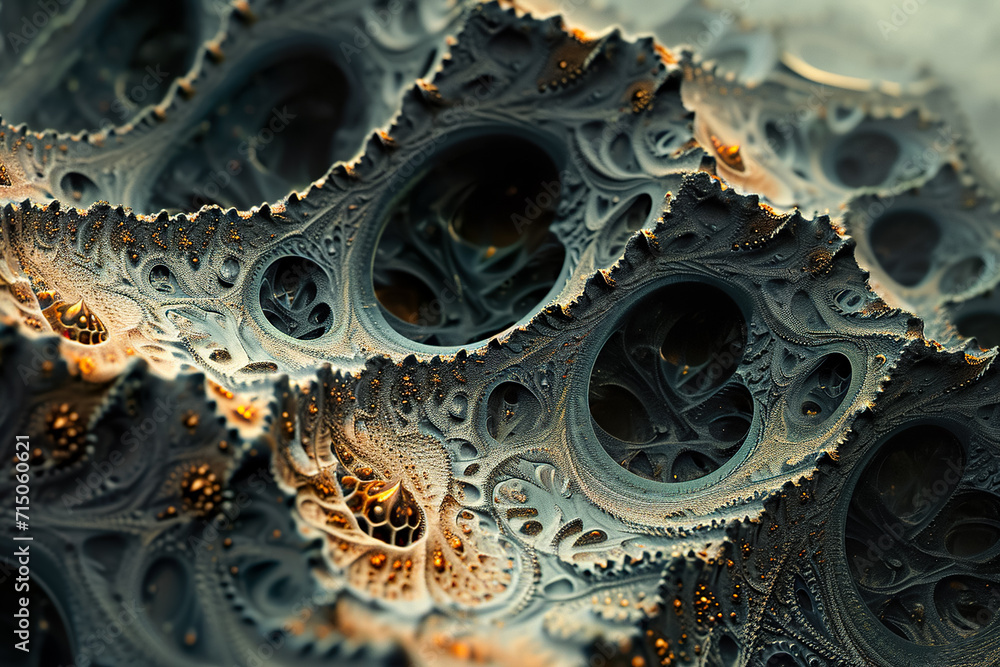 Poster fractal with self-similar shapes and details