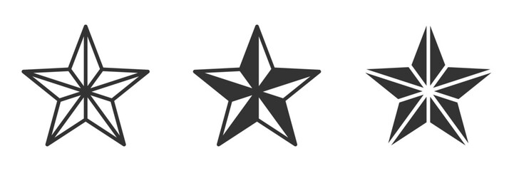 Fototapeta premium Star icon set. Vector illustration
