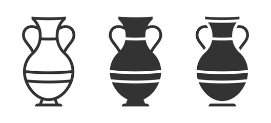 Amphora icon isolated on a white background. Vector illustration