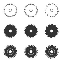 Circular blades icon set. Vector illustration