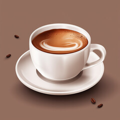 Fototapeta premium Cup of coffee with beans
