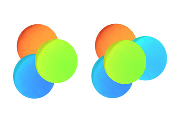 Chemical join on isolated transparent background
