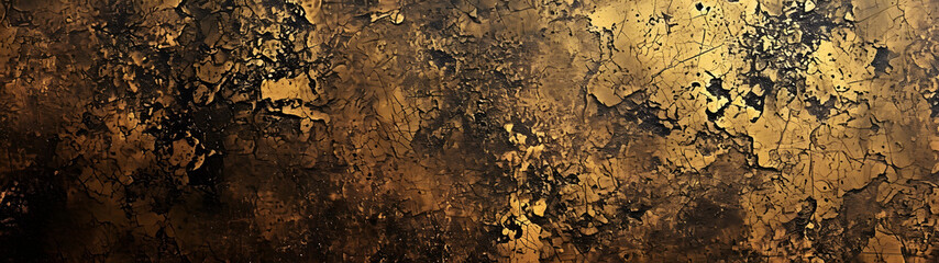 Rusted Metal Surface With Yellow and Black Paint, A Weathered Example of Decay and Contrast