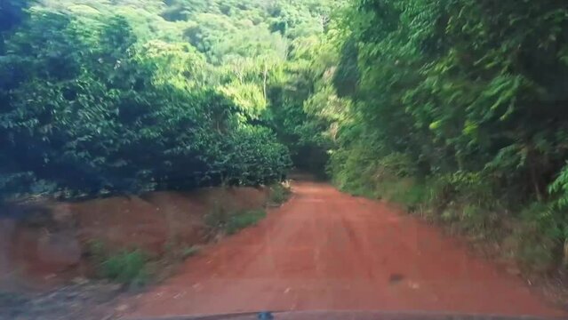 time lapse dirigindo em estrada de terra na cidade de Boa Esperan&ccedil;a, Estado de Minas Gerais, Brasil