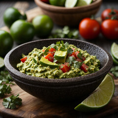 Molcajete Guacamole Burst - Zesty Blend with Tomatillos and Serrano Peppers