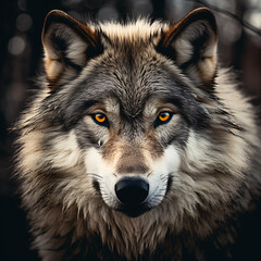 Fototapeta premium wolf in the woods