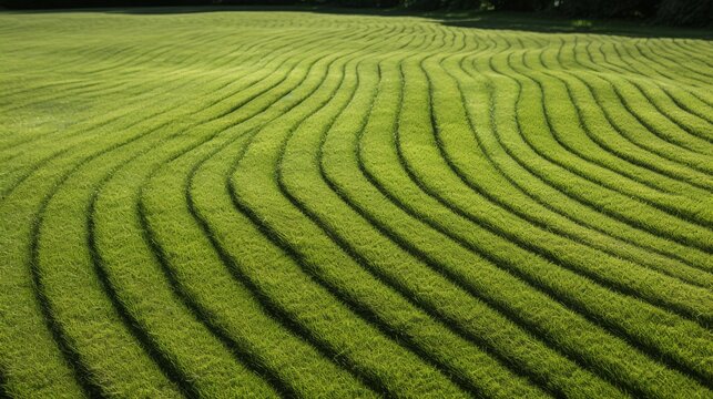 Textured pattern of grass in geometric lines