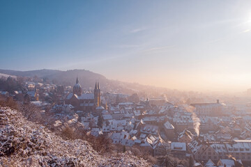 winter landscape in the city