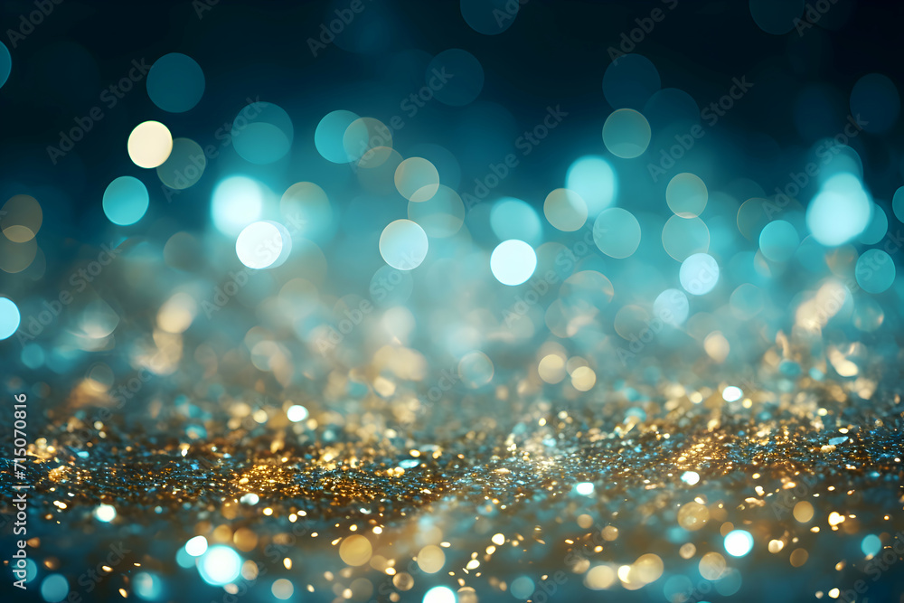 Poster light abstract glowing bokeh light. shining star, sun particles and sparks with lens flare effect on