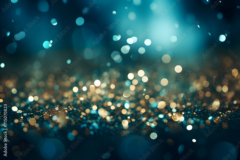Poster light abstract glowing bokeh light. shining star, sun particles and sparks with lens flare effect on