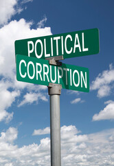 political corruption sign
